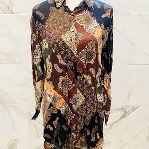 Olivaceous Multicolor Paisley Mini Dress